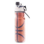 Prime Era Mist 'N Sip Misting Water Bottle 2-in-1 Mist And Sip Function With No Leak Pull Top Spout Reusable Sports Water Bottle - 20 oz (Basketball)