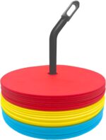 Prime Era 6 Inch 8 Inch Flat Cones, Spot Markers, Soccer Cones, Field Court Markers, Sit Spots, Flat Discs, Soccer Training Equipment, Agility Practice, Football, Made in Taiwan - Image 2