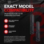 CNC Machined 1/2-28 Thread Adapter for Precision Alignment Applications, 5 Inch Lightweight Aluminum Body, High Accuracy CNC Construction with Durable Matte Black Finish - Image 7