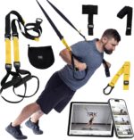 All-In-One Home Gym System – Complete Suspension Training Kit for Strength Training, HIIT & Full-Body Workouts at Home or Outdoors, Includes Indoor & Outdoor Anchors
