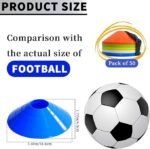 Prime Era Pro Disc Cones (Set of 50) – Soccer Cones for Training with Drawstring Bag & Strap – Agility Cones for Basketball, Football, and Sports Drills - Image 8