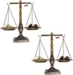 Prime Era Vintage Style Metal Libra Jewelry Display Tray Cosmetic Organizer Storage, Bronze - Image 3