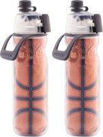 Prime Era Mist 'N Sip Misting Water Bottle 2-in-1 Mist And Sip Function With No Leak Pull Top Spout Reusable Sports Water Bottle - 20 oz (Basketball) - Image 2