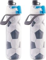 Prime Era Mist 'N Sip Misting Water Bottle 2-in-1 Mist And Sip Function With No Leak Pull Top Spout Reusable Sports Water Bottle - 20 oz (Basketball) - Image 7