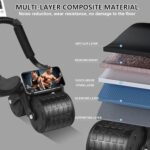 Prime Era 2026 New Ab Roller Wheel with Knee Mat &Timer, Automatic Rebound Abdominal Wheel, Ab Abdominal Exercise Roller with Elbow Support, Abs Workout Equipment Ab Exercise Roller for Women Men - Image 6